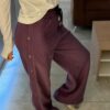 Pantalón palazzo frisado