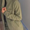 Campera de algodón frisada con espalda recta