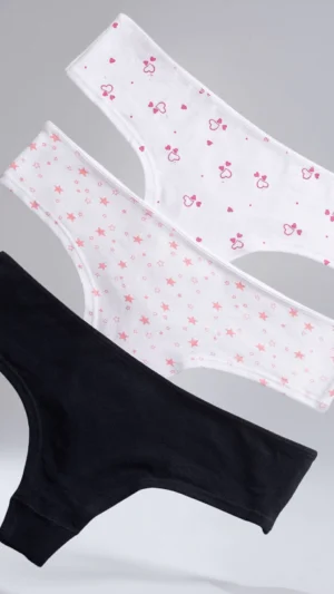 Pack Mix Culotte Less Algodón y Lycra sin Elástico